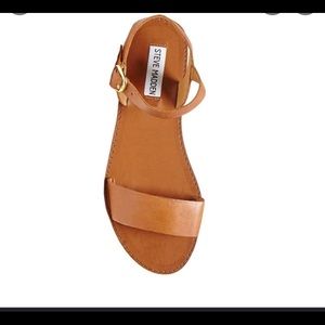 Steve Madden donddi tan leather sandals